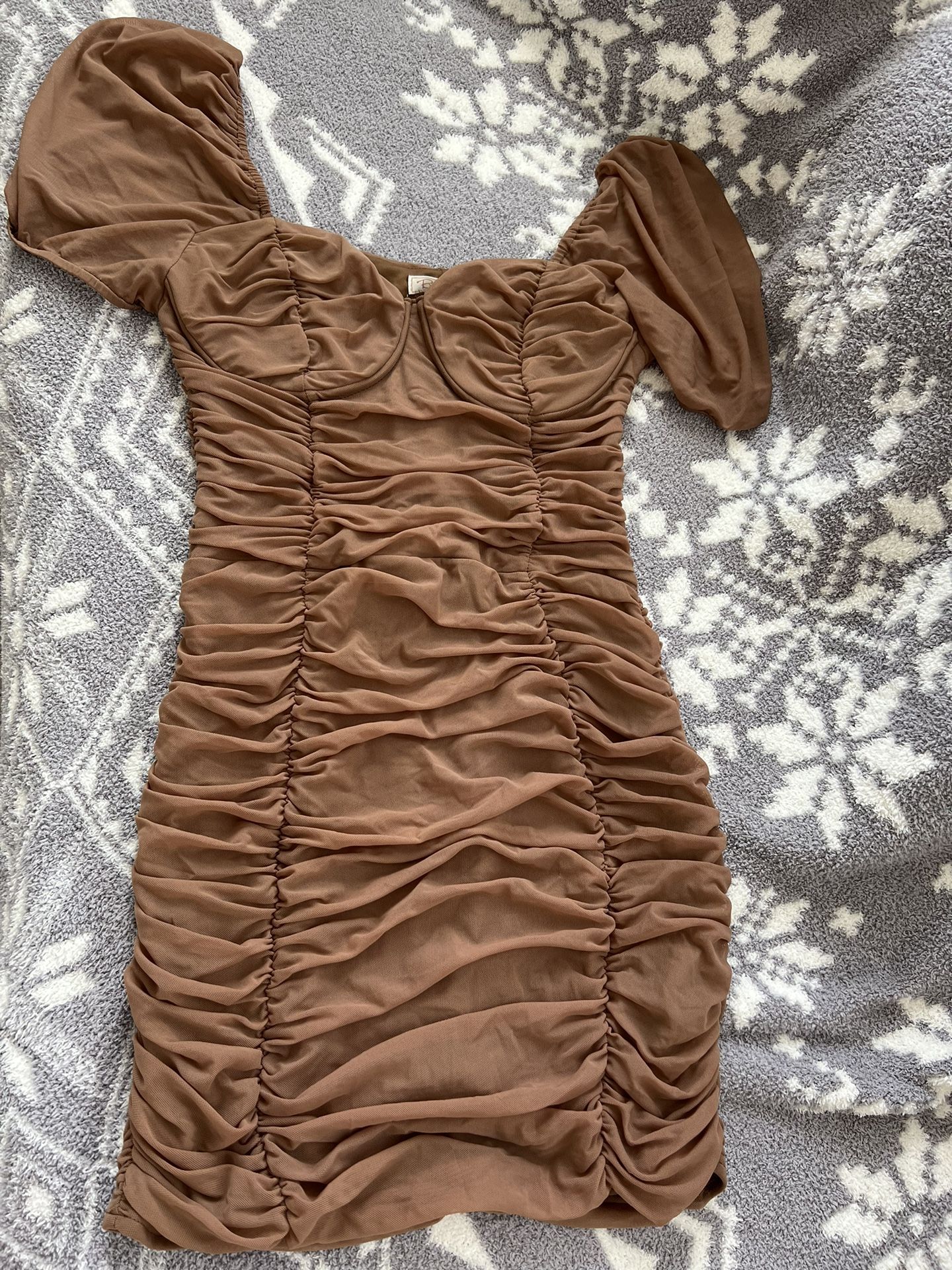 Brown Stretchy Dress