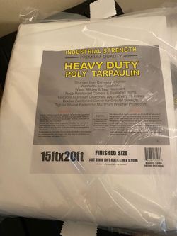 15x20’ tarp heavy duty white waterproof