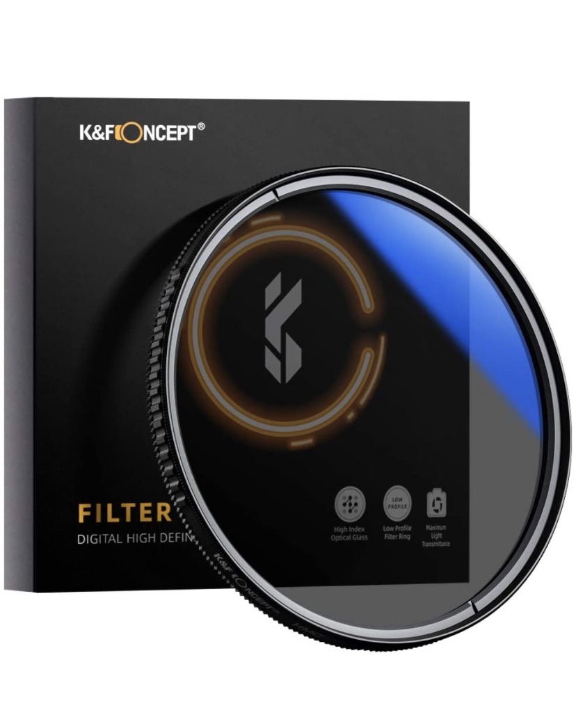 K&F Concept 37mm Circular Polarizer Glass Filter Ultra-Slim, 18 Multi Layer
