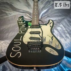 Fender Tom Morello Soul Power Stratocaster Electric Guitar Black Artist Signature Series Limited Edition Electric Guitar