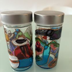 Hand-Painted Salt and Pepper Shaker Set – Unique & Colorful Design