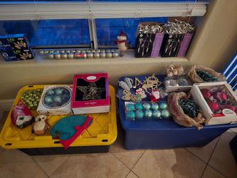 Christmas ornaments and lights