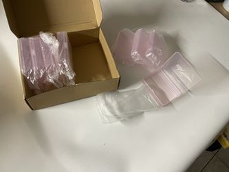 Pink Clear Plastic Boxes (8)