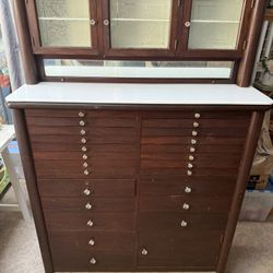 1920s Mahogany Dental Cabinet 