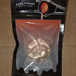 Silver Bar Hand Pour Skull 3 Ounce Oz .999 Bison Bullion 