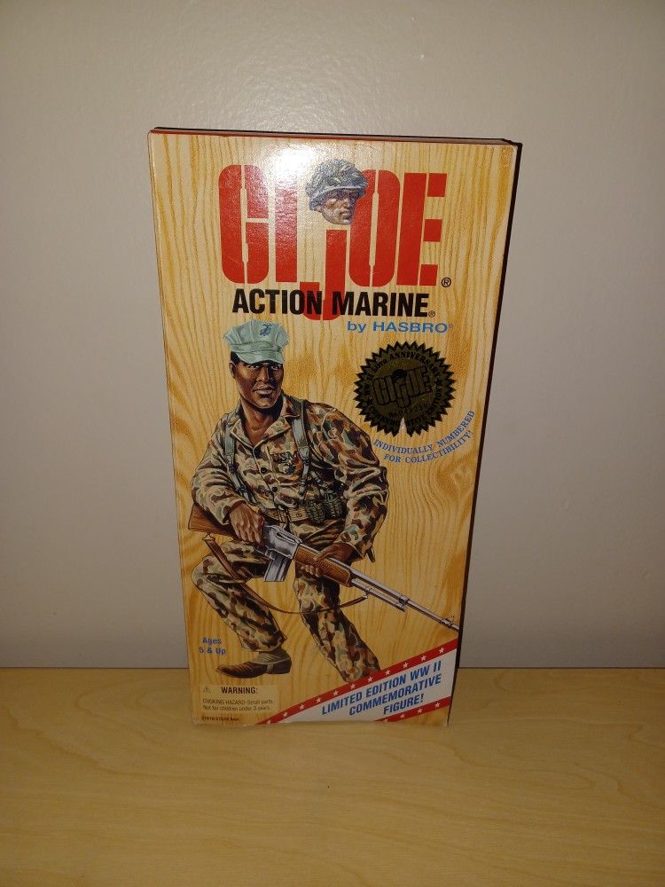 Gi Joe Action Marine By Hasbro
Limited Edition WWII Commemorative Figure
50th Anniversary