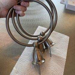 Brushed Nickel Towel Rings- Set Of 3