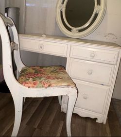 Free vintage vanity desk with chair