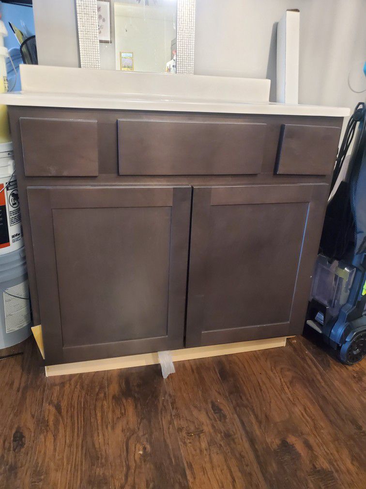bathroom vanity with top included. 36 x21" tall 34 1/2 