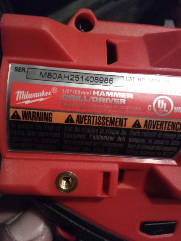 Milwaukee Hammer Drill Driver Brand New
