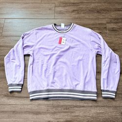 PUMA X NIPSEY HUSSLE Way Crew TMC Vivid Violet Sweatshirt Large BRAND NEW $125