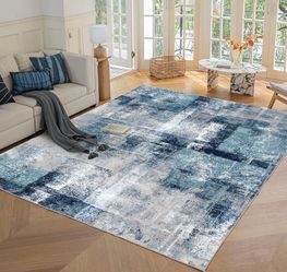Brand new OMERAI Washable Rug 6'x9' Abstract Machine Washable Rugs Ultra-Thin Area Rugs for Living Room Non Slip Stain Resistant Modern Carpet for Bed