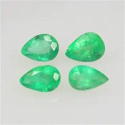 1.28 Ct Natural 4 Emerald Set Loose Stones