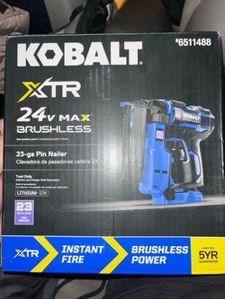 Kobalt xtr  24v max brushless 23ga pin nailer
