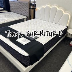 New Queen Bed Frame With Mattress 