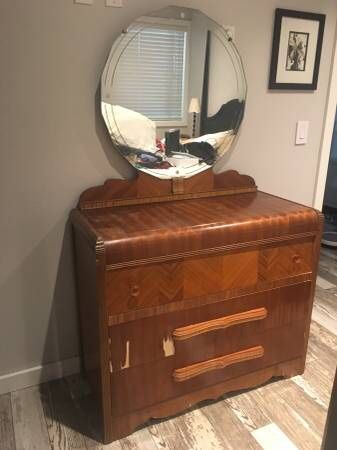 Waterfall Dresser with Mirror