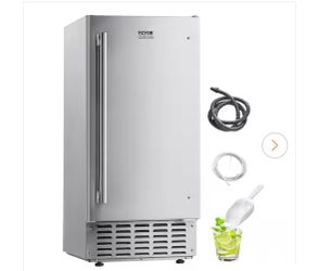 New Undercounter Built-in Ice Maker, 66 Lbs/Day Under Counter Ice Maker with Stainless Door