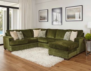 New olive green sectional with free delivery