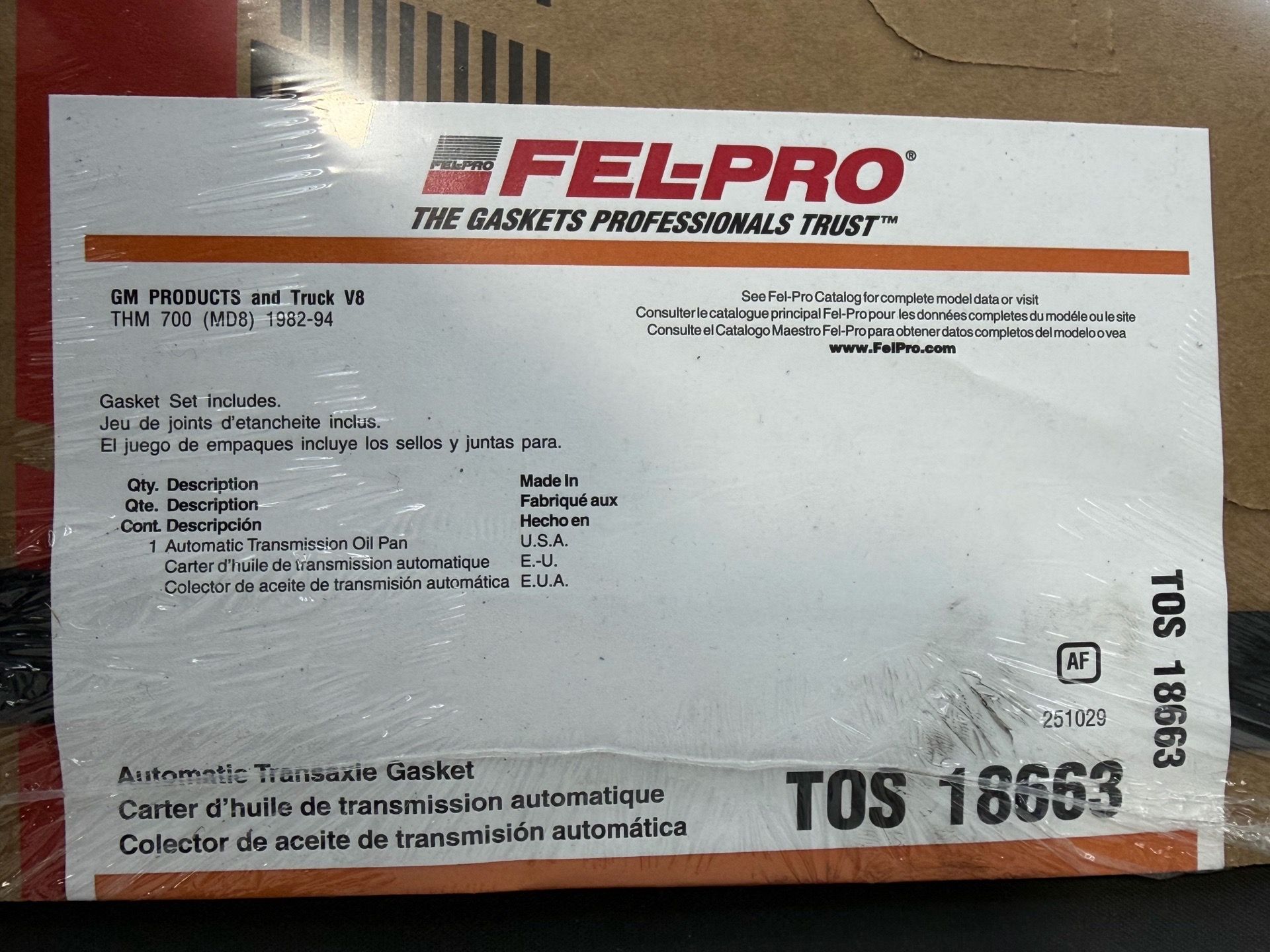 1(contact info removed) Transmission Pan Gasket