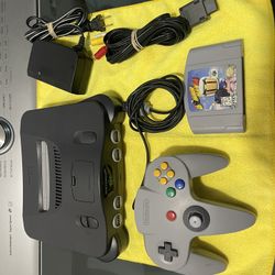 Nintendo 64 System With Bomberman 64 Game N64