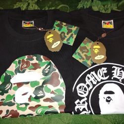 2 pairs of bape shirts 120 for both! 70 for both