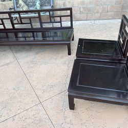 Solid Rosewood Couch Set Like New