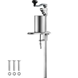 Manual Can Opener, Sturdy Table-Mounted Opener for Big Cans, Durable with Stand, Height-Adjustable Professional Bottle Opener, Suitable for Cans Up to