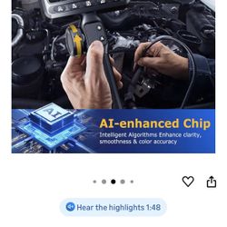 🆕 In 📦 2️⃣Way Articulating Borescope with Light,Industrial Endoscope with Snake Scope Camera,Borescope Inspection Camera for Automotive&Aircraft Mec