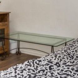 Wrought Iron Glass Coffee Table