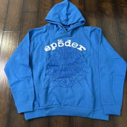 Newest!!! Blue Sp5der Hoodie