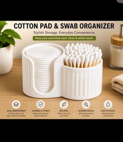 3D Printed Cotton Pad & Swab Organizer | Bathroom Vanity Storage