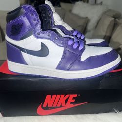 Jordan 1 Court Purple