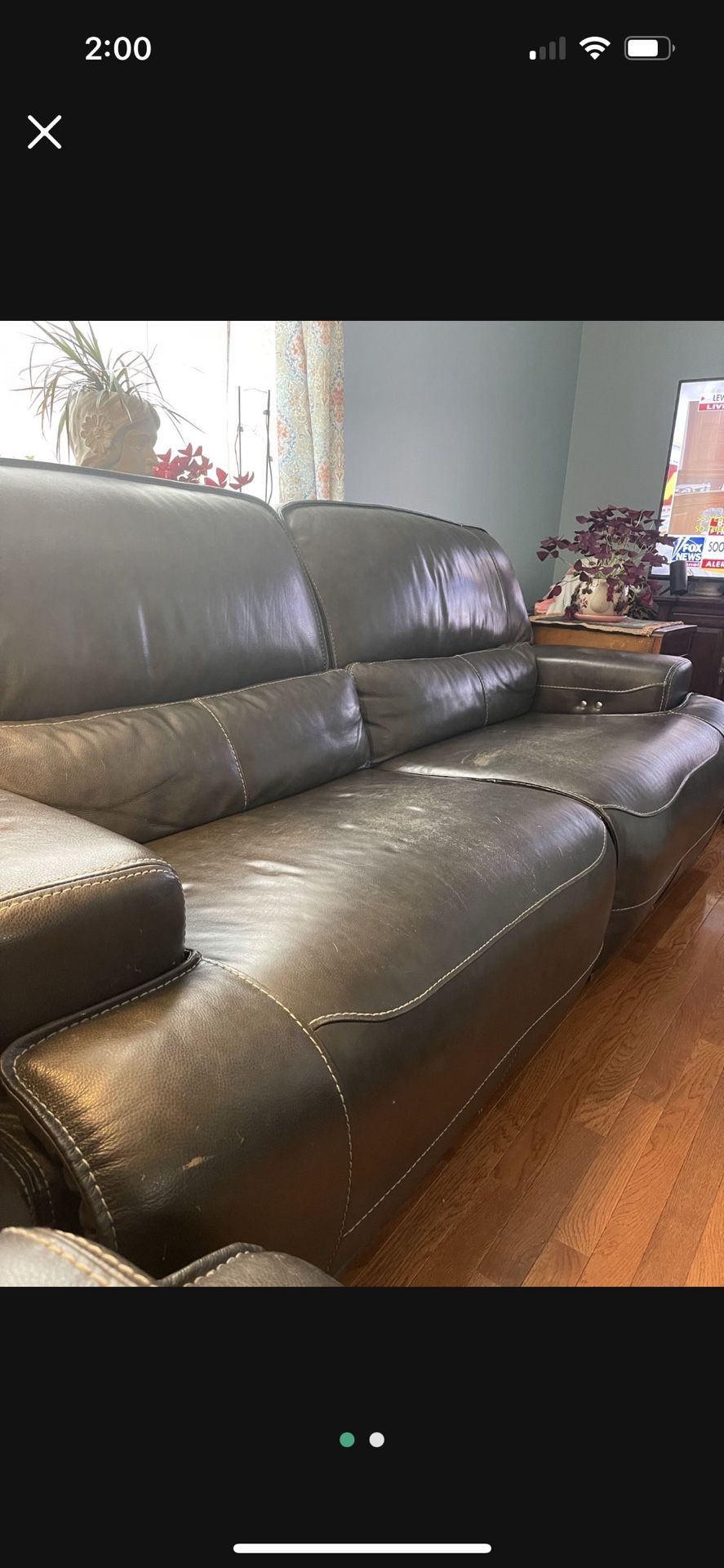 Electric Leather couch