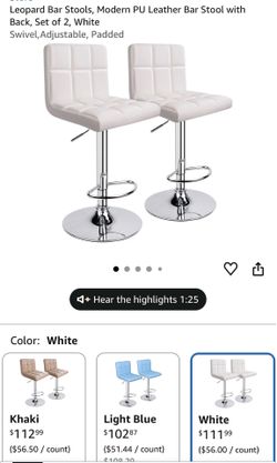 Bar stools , adjustable