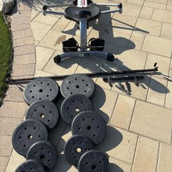 100 Lbs Weight Set W/4 Lbs Lifting Bar