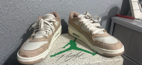 Nike Air Jordan Sneakers Tan and White