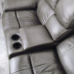 Leather Love Seat And Couch