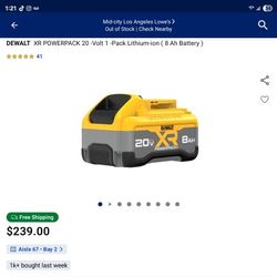 Dewalt 8ah PowerPack Battery 