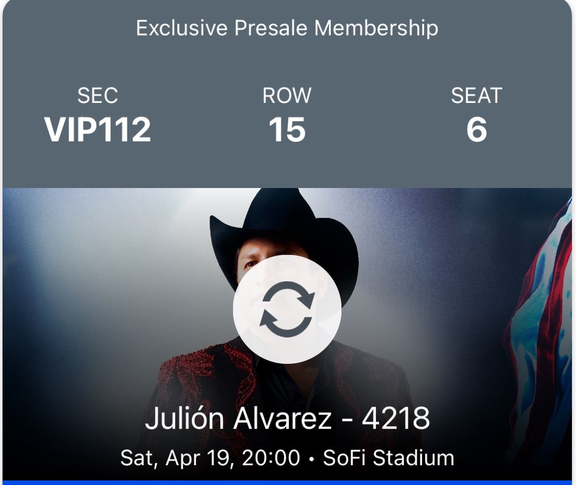 Julion Alvarez VIP section Tickets