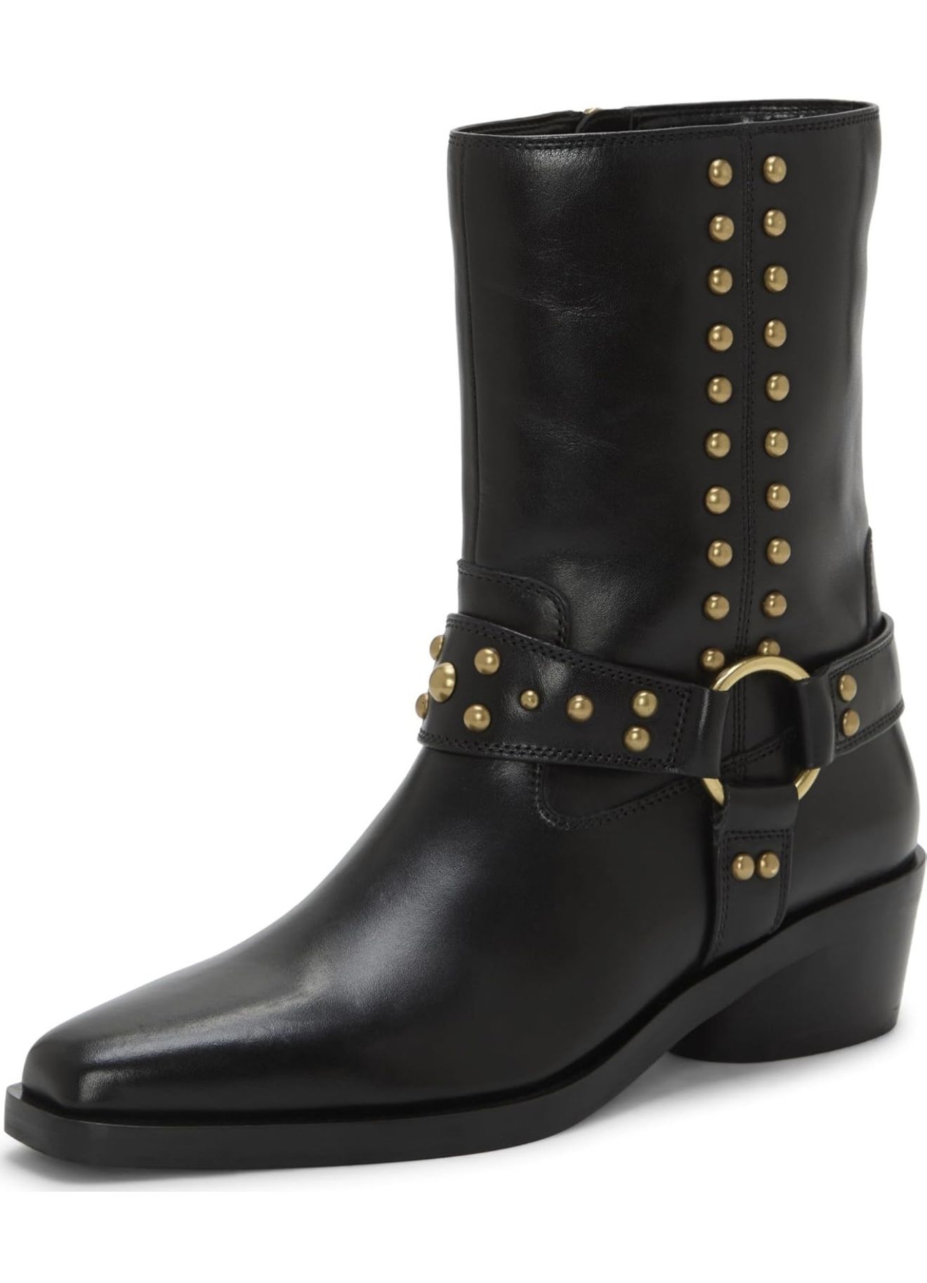 Vince Camuto Women's Roista Motorcycle Boot Color: Black Size: 8.5 Origin Imported Sole material Faux Leather Shaft height Ankle Shaft circumference