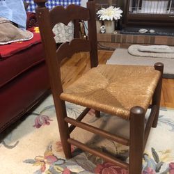 Vintage Shaker Low Back Cane Bottom (Rush Weave) Chair
