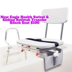 Brand New Eagle Health Swivel & Sliding BathTub Transfer Bench Seat