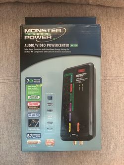 Monster Green Power Audio Video Powercenter AV 775G Surge Protector Brand New