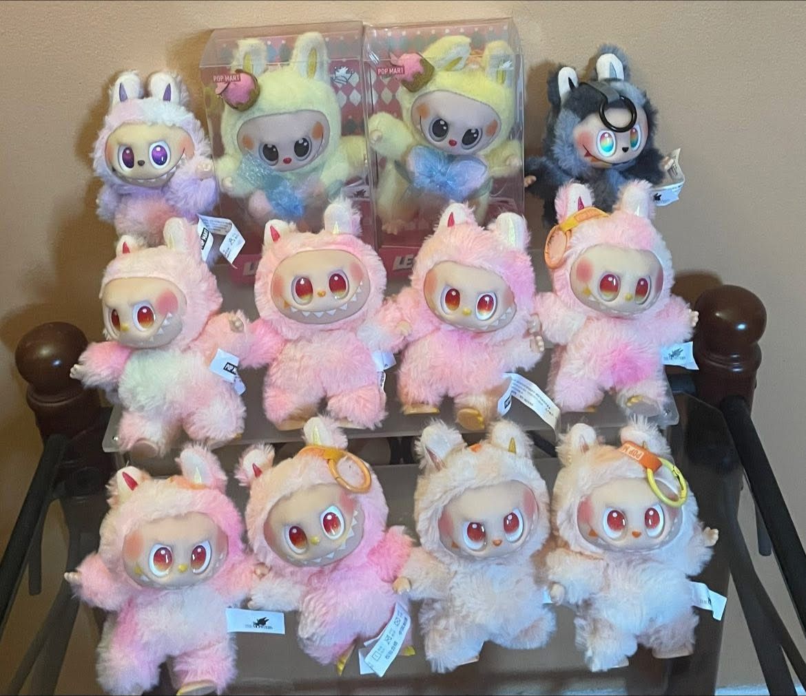 Lafufu / Labubu Dupe Monster Keychain β $10 each Cute and fluffy little monster! Opened. Pick what you like Pop Mart style. Sold as-is. See photo π