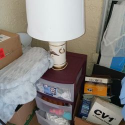 Plastic Dresser And Lamp