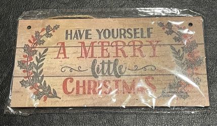 A Merry Little Christmas Hanging Sign New