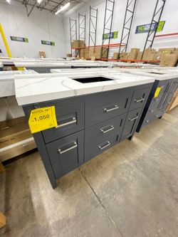  New Gristol 48 Inch Contemporary – Modern Bathroom Vanity, Cabinet, Top 