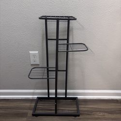 4-Tier Corner Plant Stand – Heavy Duty Metal Plant Rack for 5 Pots (Black)