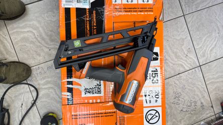 Ridgid 18v 15 ga finish nailer model r09899