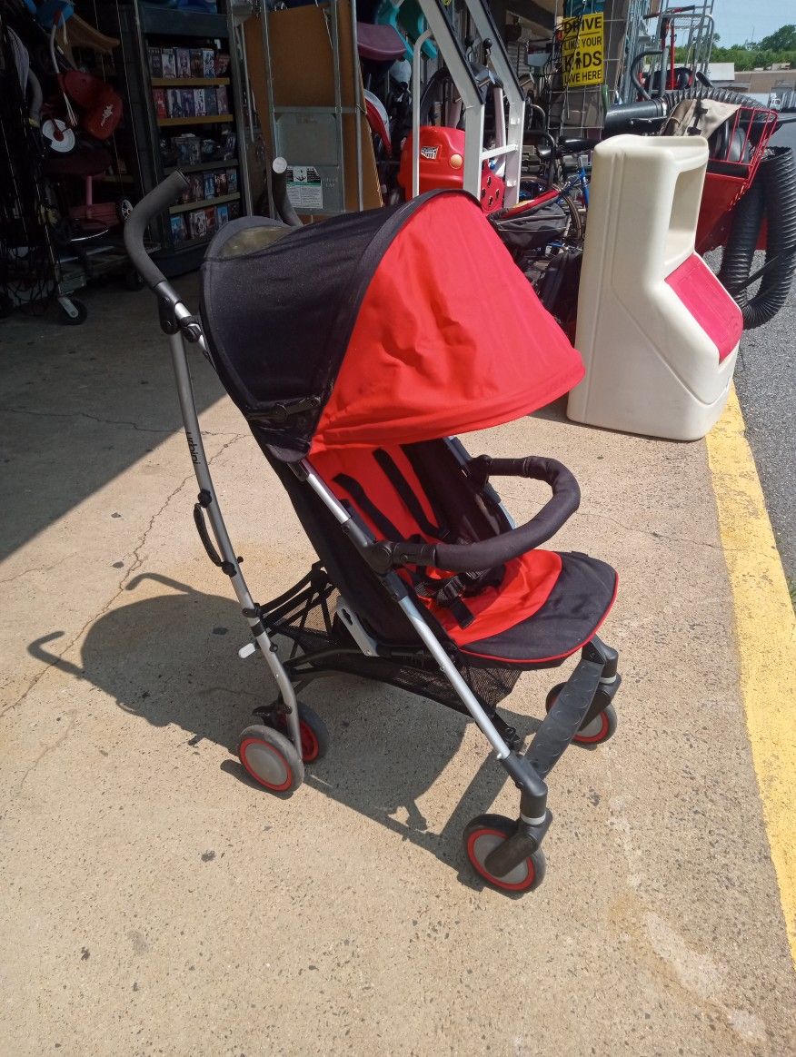 Red and black urbini stroller
